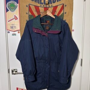 Vintage 90s Blue NEW YORK CLASSICS Plaid Lined Parka Jacket (L)